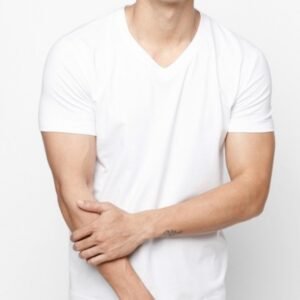 Rövid ujjú Férfi Pamut Polo - V nyakú