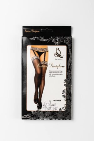 Női Beileisi Combfix Dísz tartóval - Párduc mintás