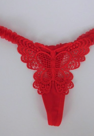 Női pinlangó mintás csipke tanga