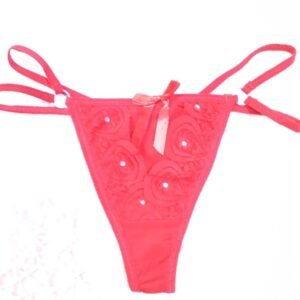 Strecces pántos tanga-Piros