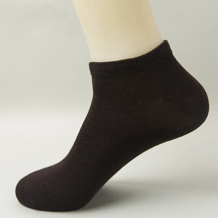 Orrvarrás nélküli Bambusz Boka zokni- Csomag 5 pár- Fekete - Image 2