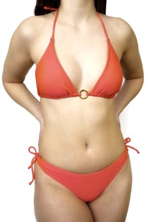 Női Fürdőruha kétrészes bikinikészlet-Tégla piros