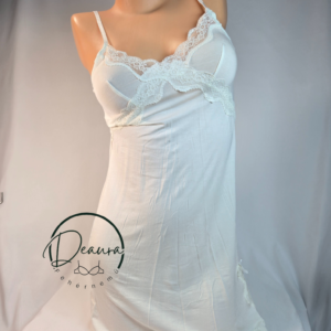 Fehér Lemila kombiné csipkével- Viszkóz