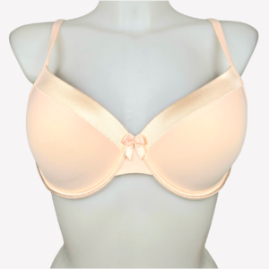 Szatén mintás melltartó Barack színű B kosár