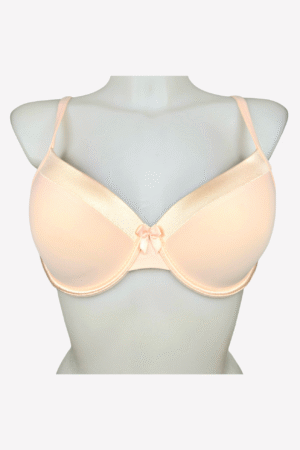 Szatén mintás melltartó Barack színű B kosár