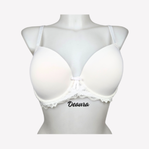 Csipkés C kosáros melltartó - Fehér