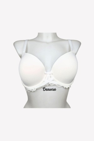 Csipkés C kosáros melltartó - Fehér